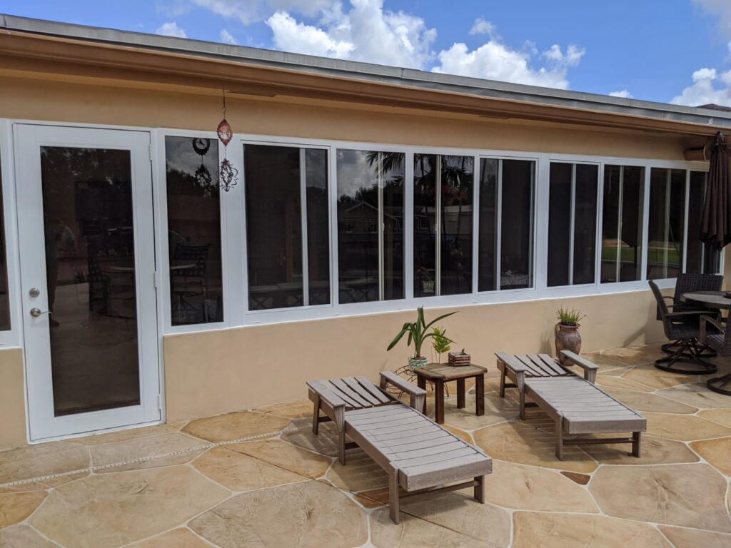 Screen Room Converted to Impact Glass