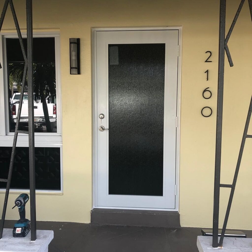 French Door- Rain Glass