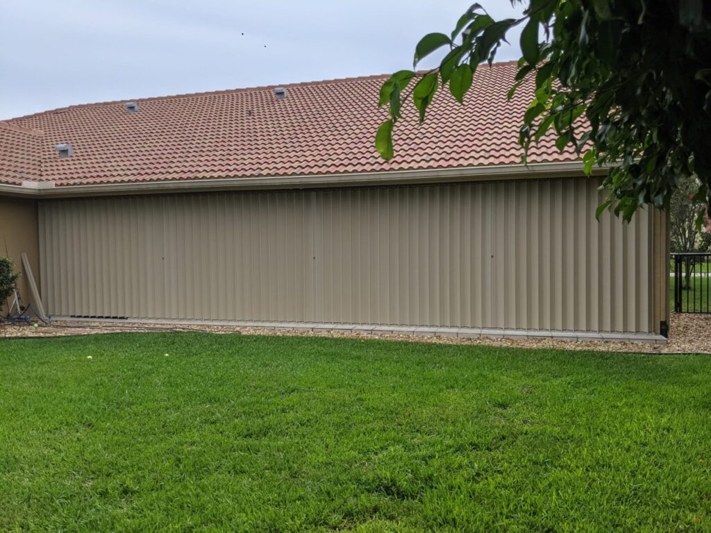 Accordion Shutters- Closed.